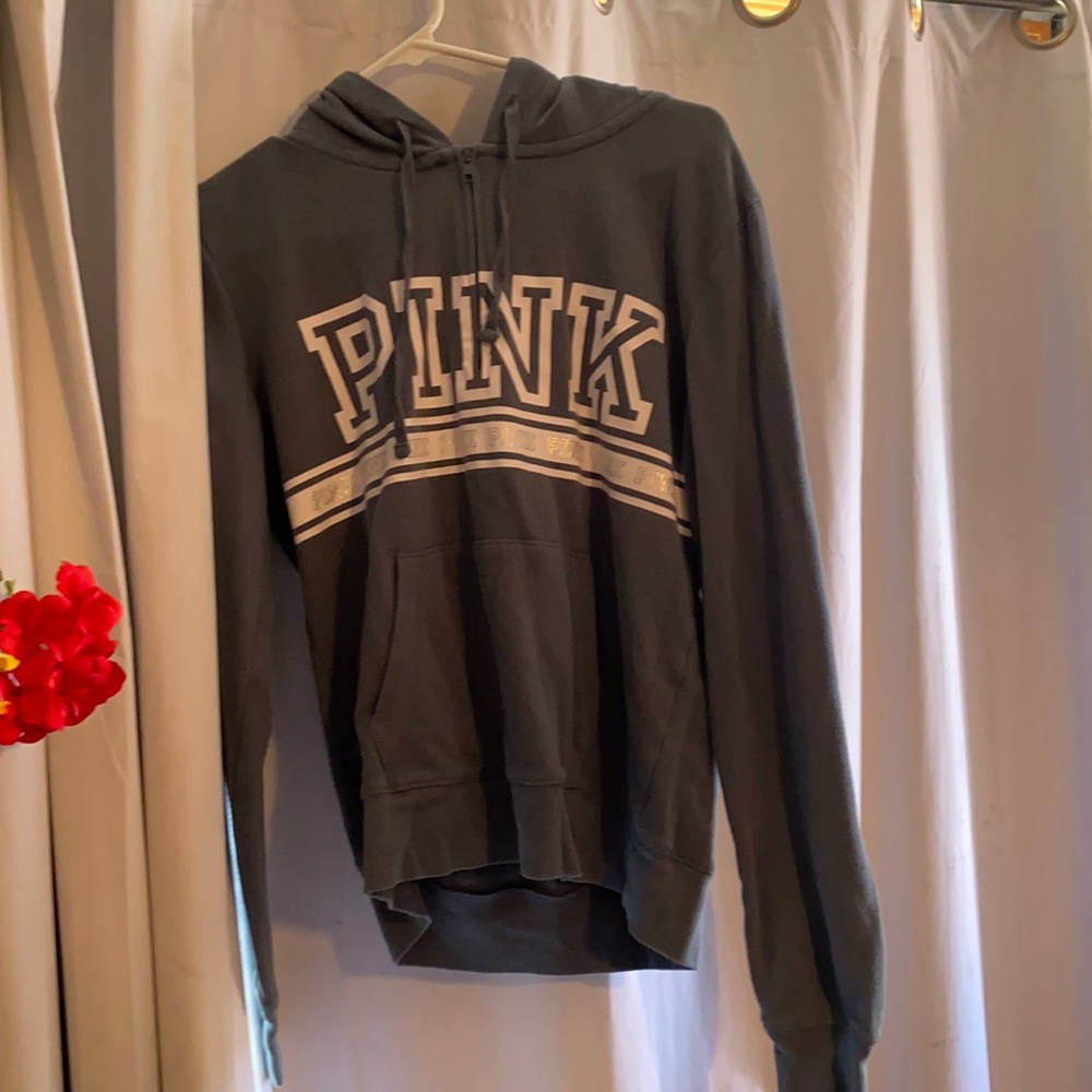 Pink brand quarter zip hoodie